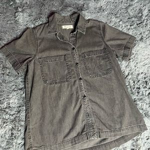Madewell Black Short Sleeve Button down